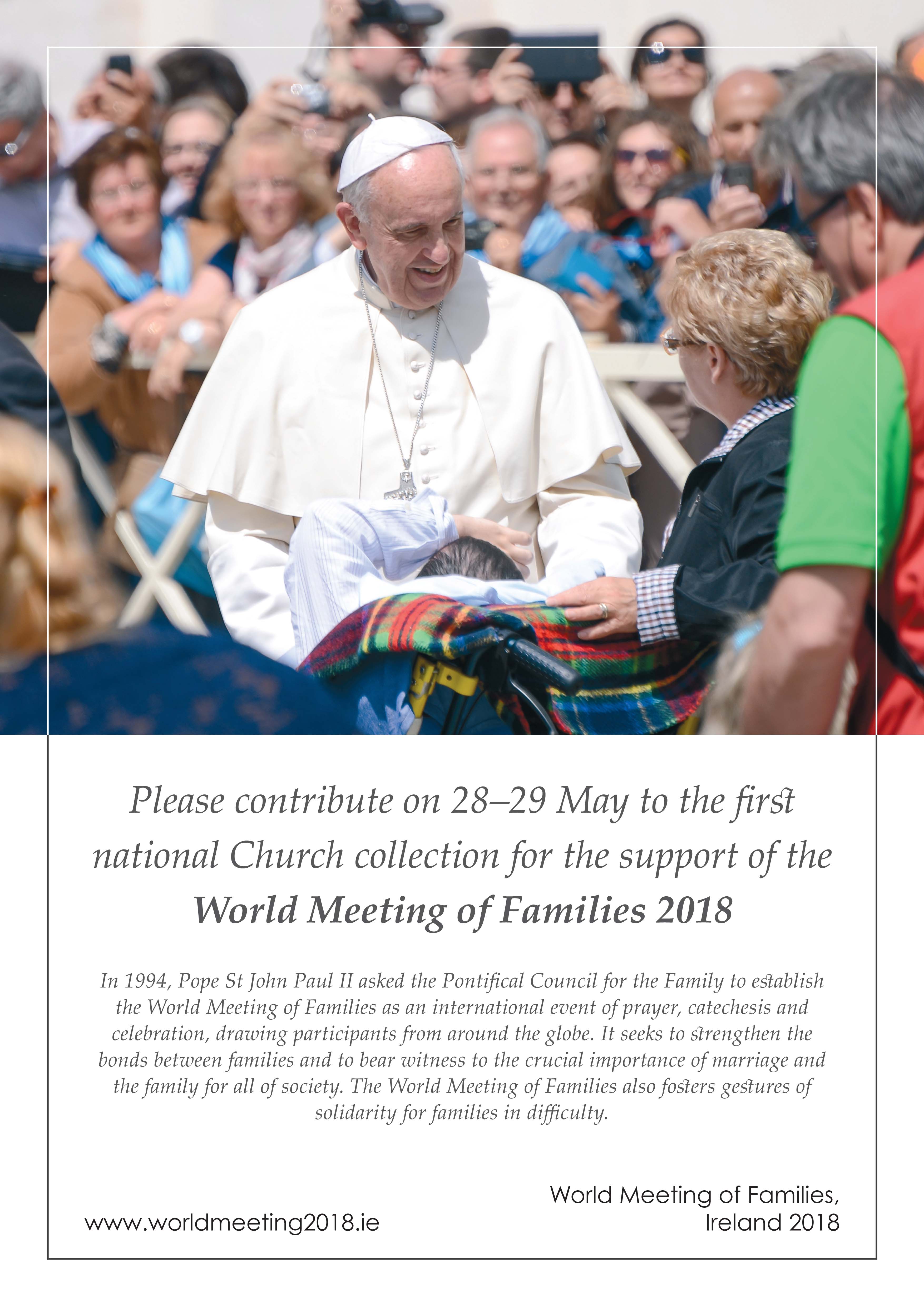 National collection for World Meeting of Families takes place this
