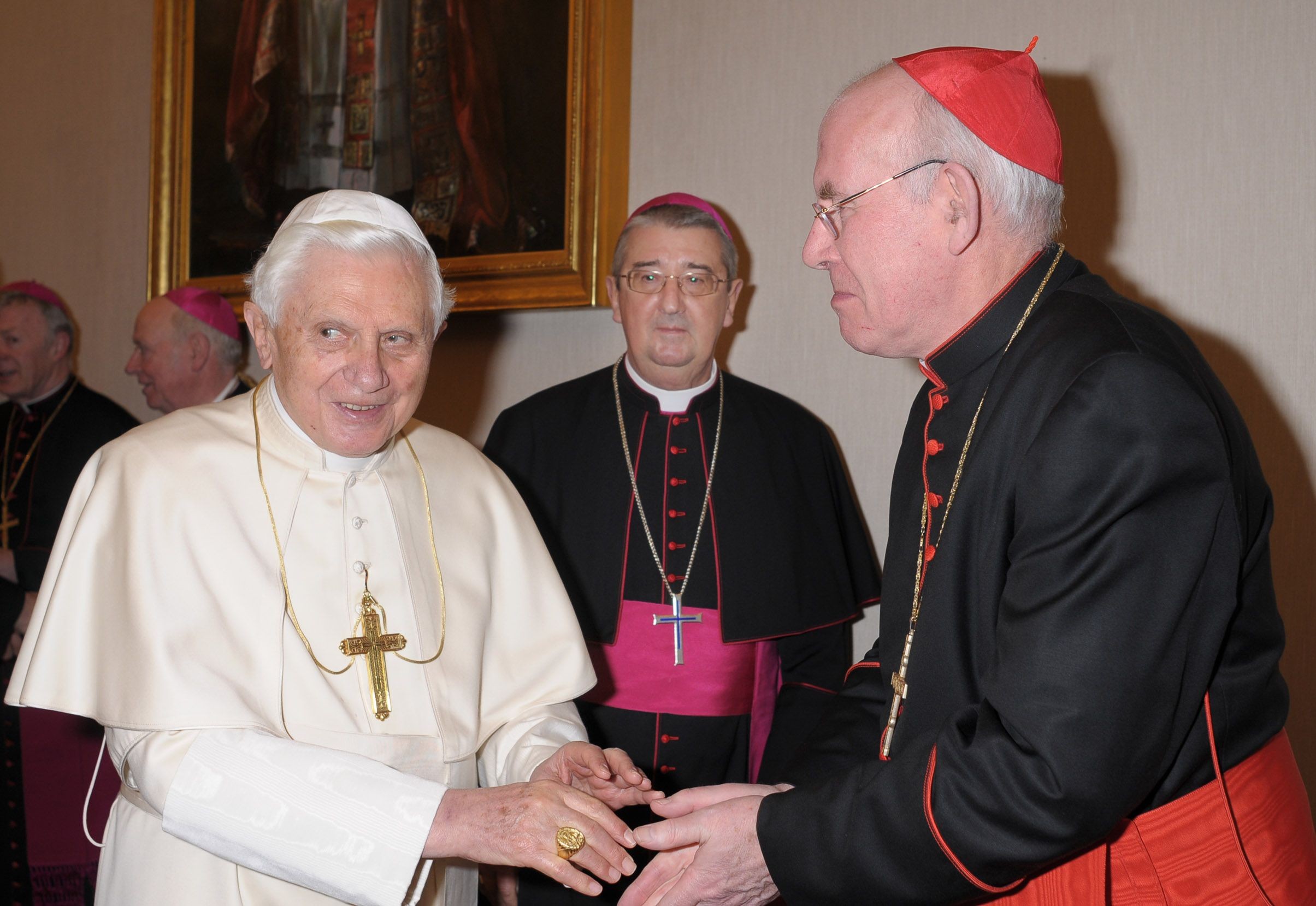 Pope Benedict with Irish Bishops courtesy of Irish Times