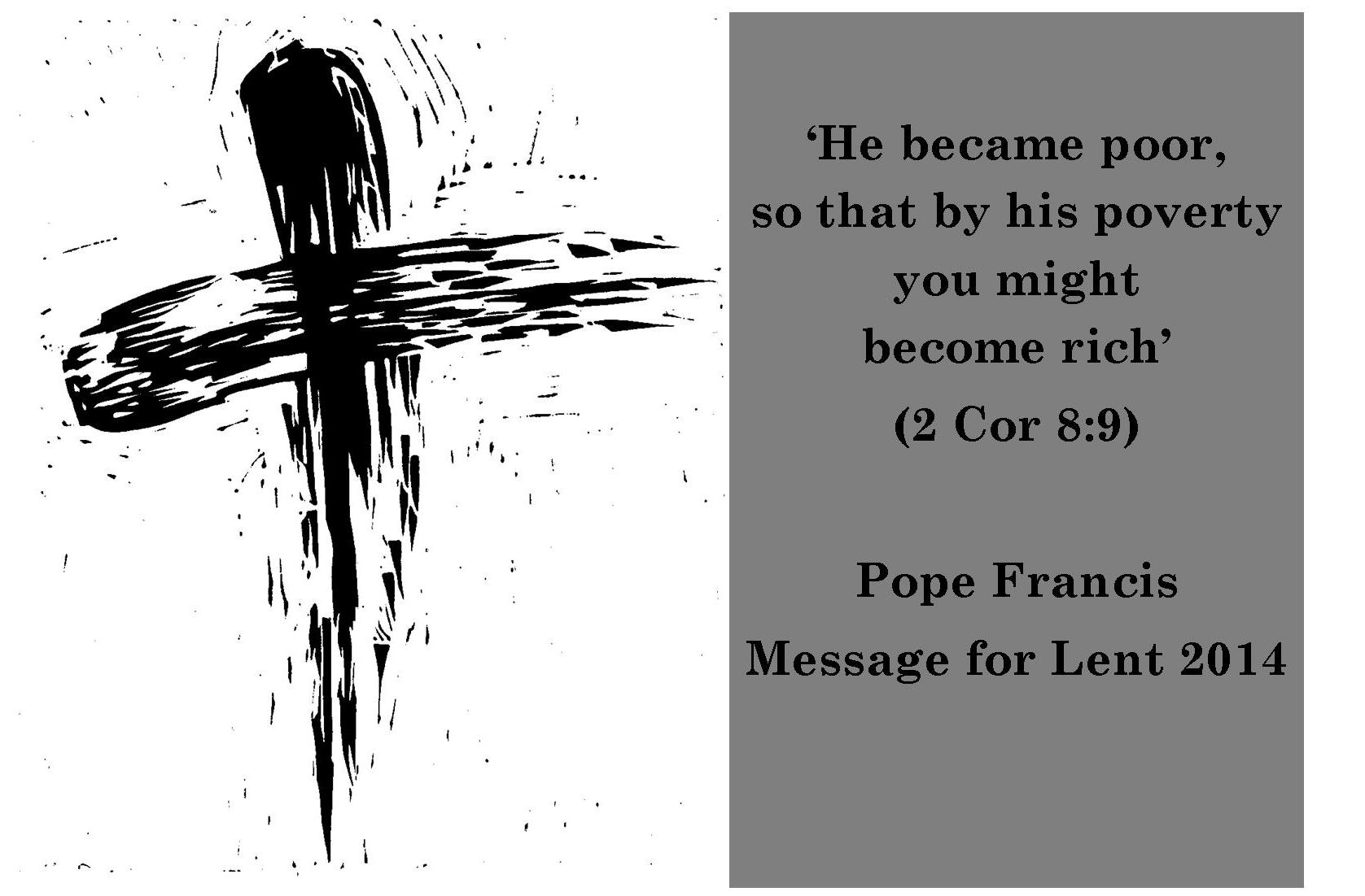 Pope francis lenten message image 2014 FINAL