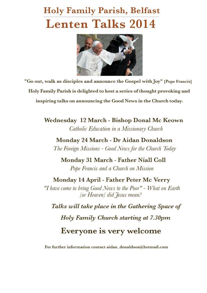 Belfast Lenten Talks 2014