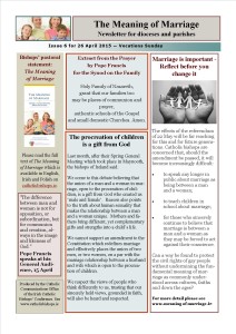 Meaning of Marriage Newsletter Issue 6 26 April 2015