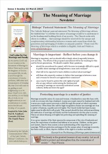 The Meaning of Marriage newsletter Issue 2 - 22 March 2015