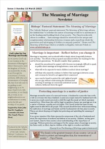 The Meaning of Marriage newsletter Issue 2 - 22 March 2015