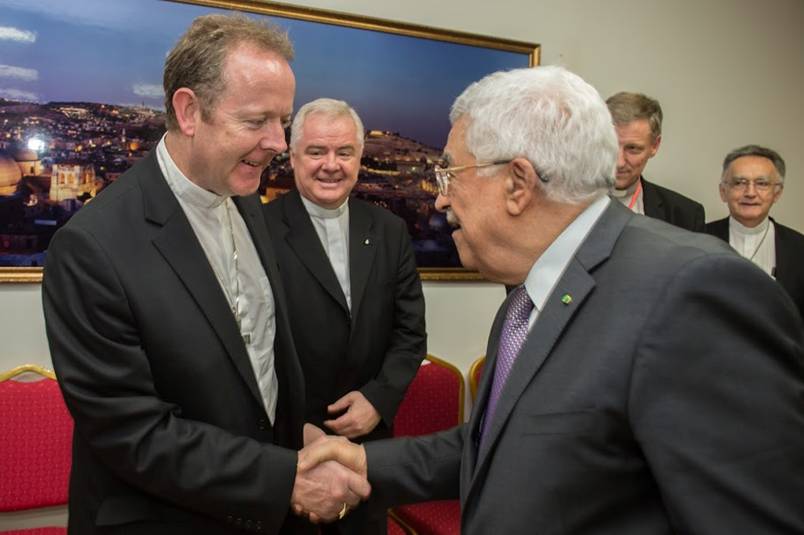 2015 Sept - Archbishop Eamon Martin with Palestinian President Mahmoud Abbas