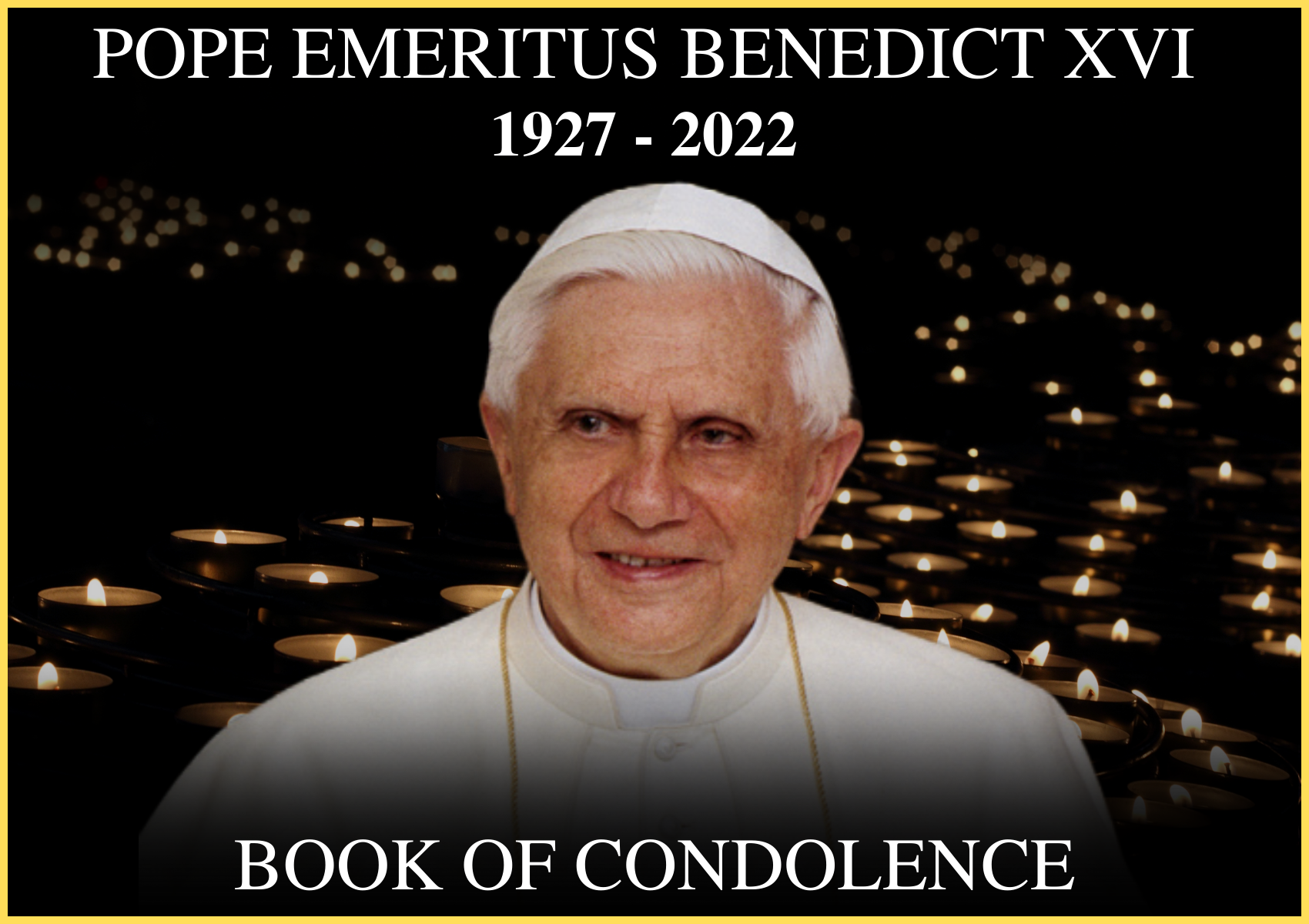 Book of Condolence for Pope Emeritus Benedict XVI